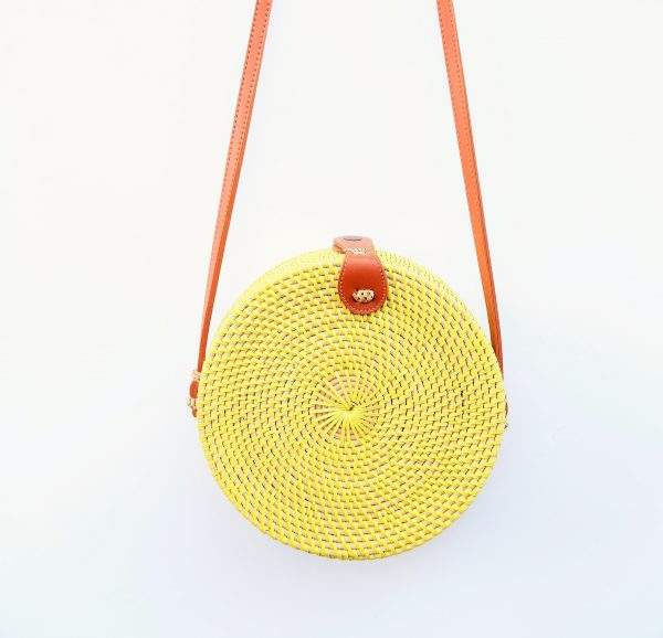 Yellow Rattan Bag