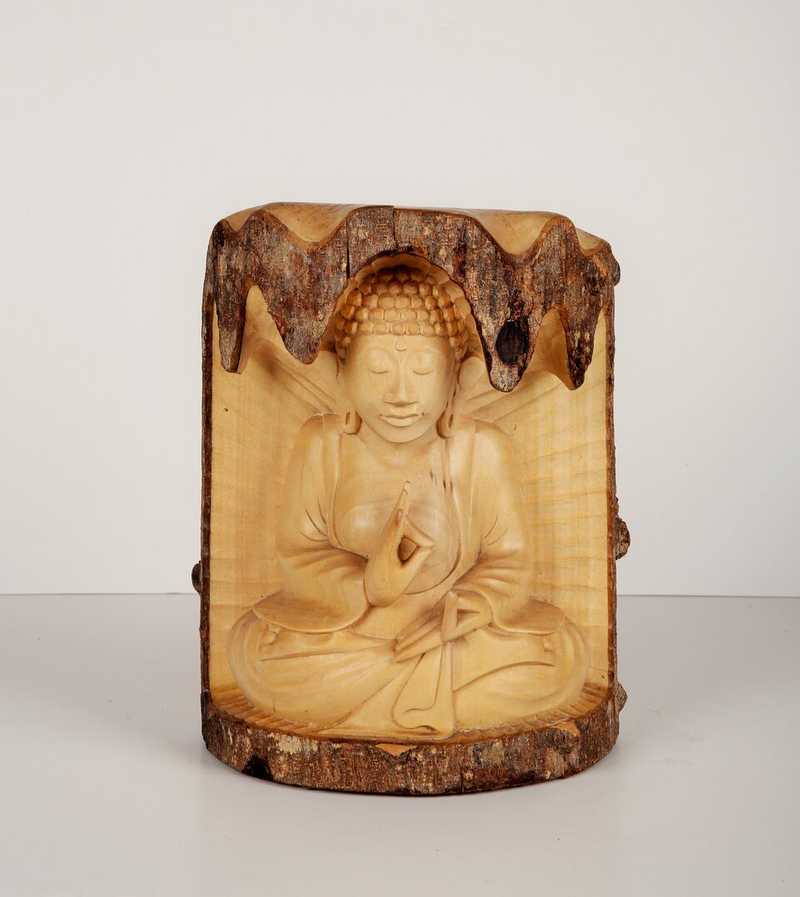 Carved-Buddha-Crocodile Wood