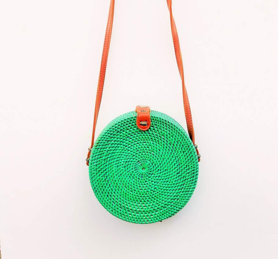 Green Rattan Bag