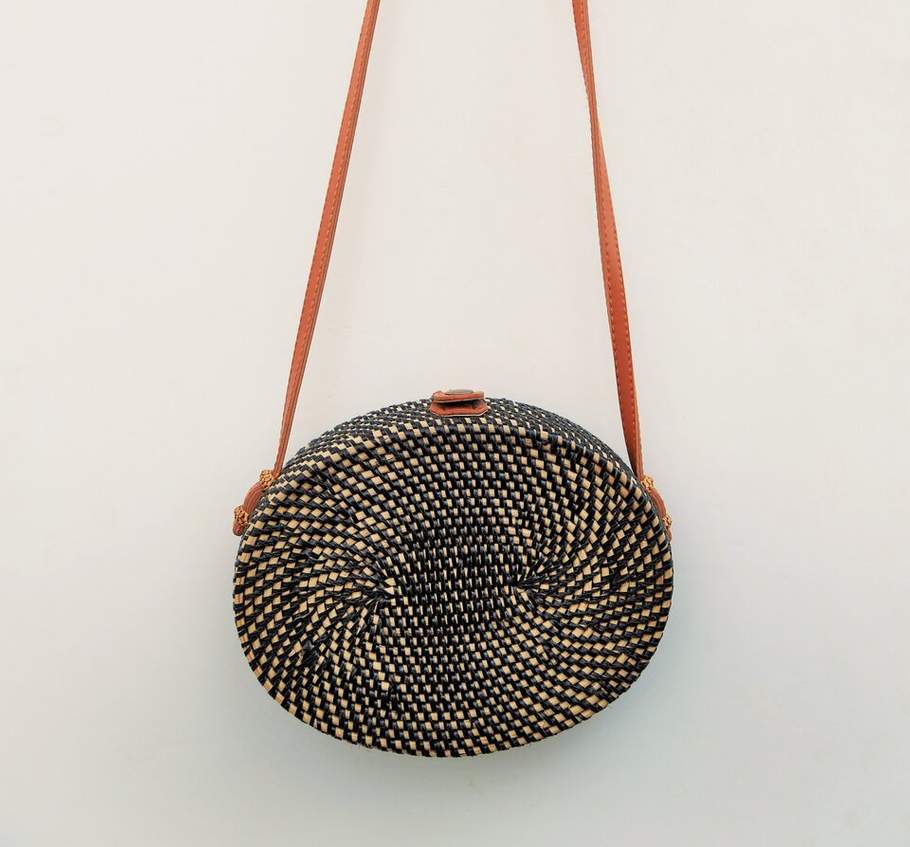 Ellipse Rattan Bag